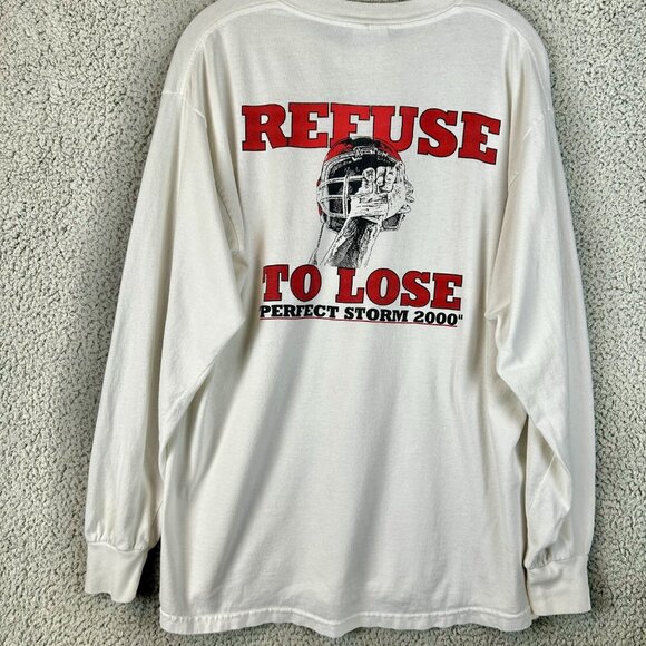 Vintage 2000's NORTH Football T Shirt Size Large "Refuse T Lose" Double Sided - Picture 2 of 5